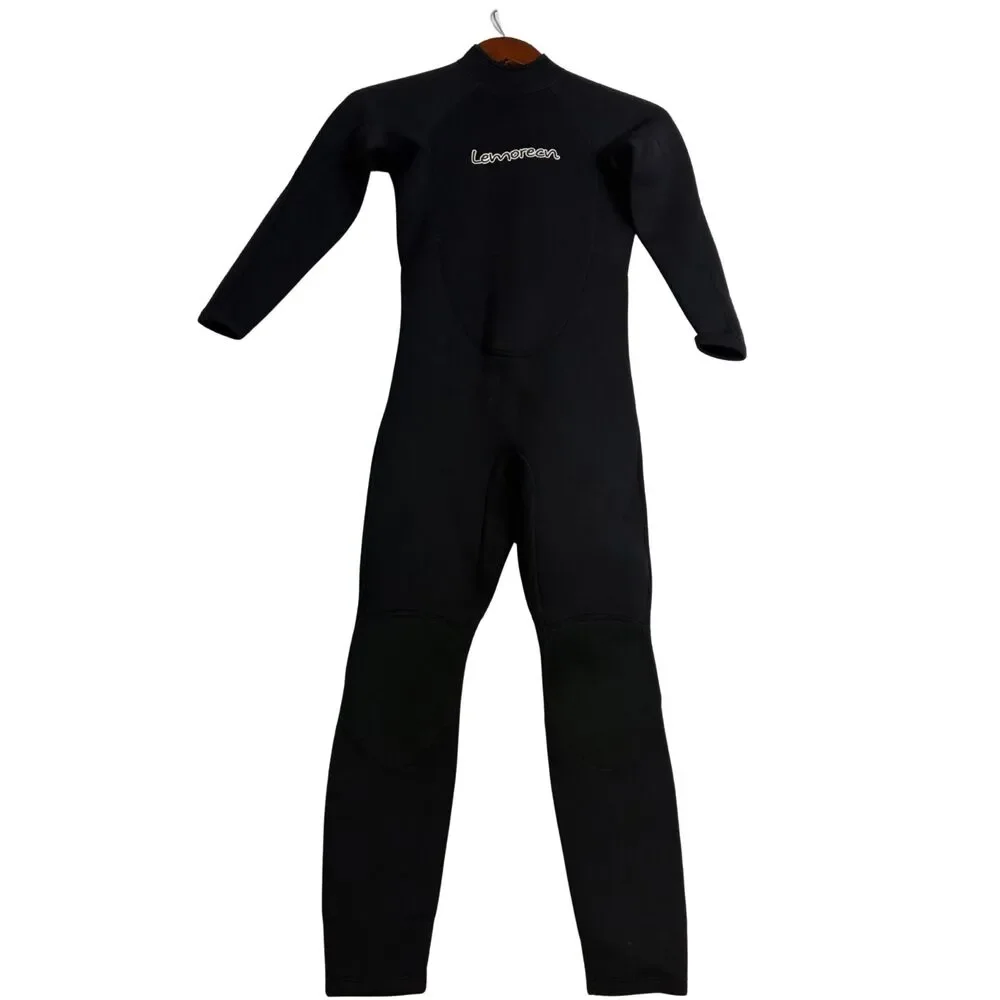 Lemorecn Full Wetsuit US 12 Black Long Sleeve Back Zip Neoprene Diving Surf